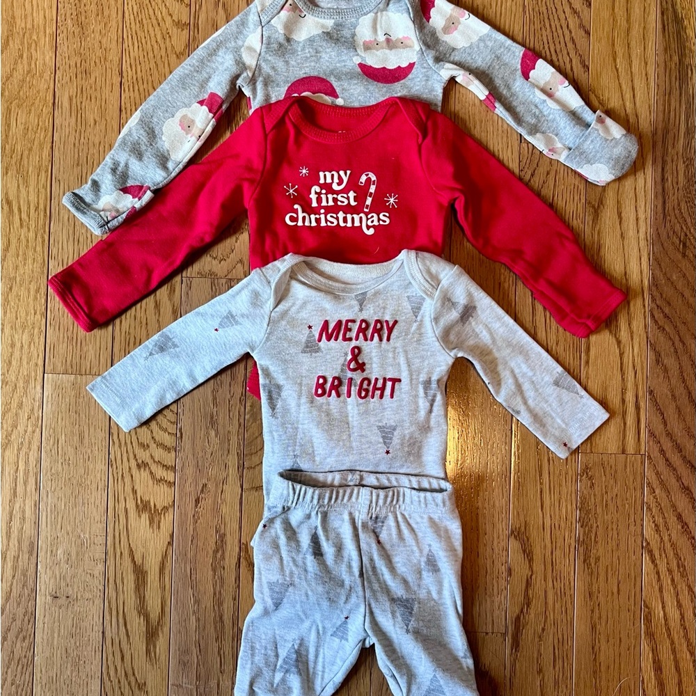Christmas Newborn Bundle - Red and Gray